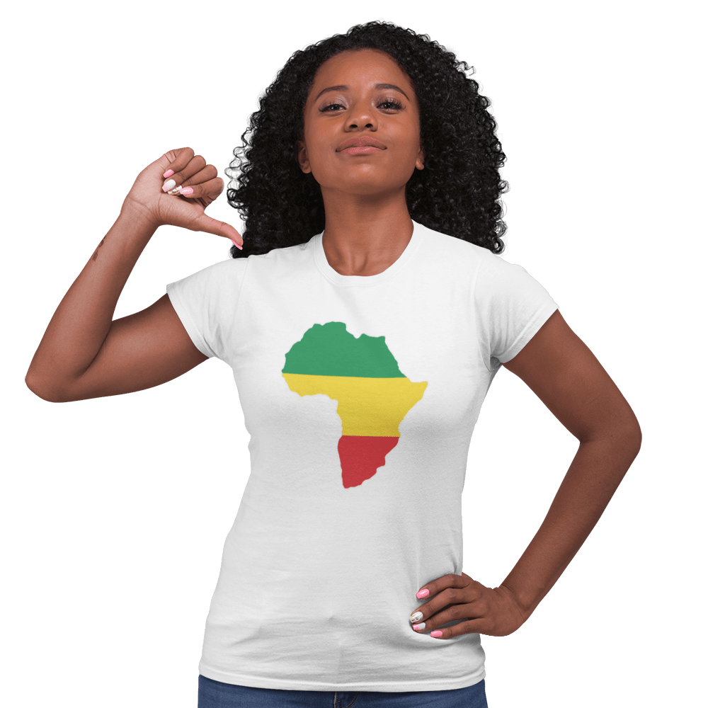 Unisex Heavyweight T Shirt - Africa (Red, Yellow, Green)
