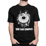 Unisex Heavyweight T Shirt - Big Smoke Turntable Paint Splash Design