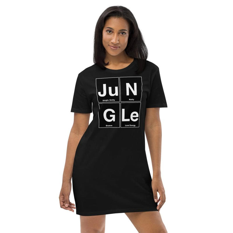 Organic Cotton T Shirt Dress - Jungle Elements