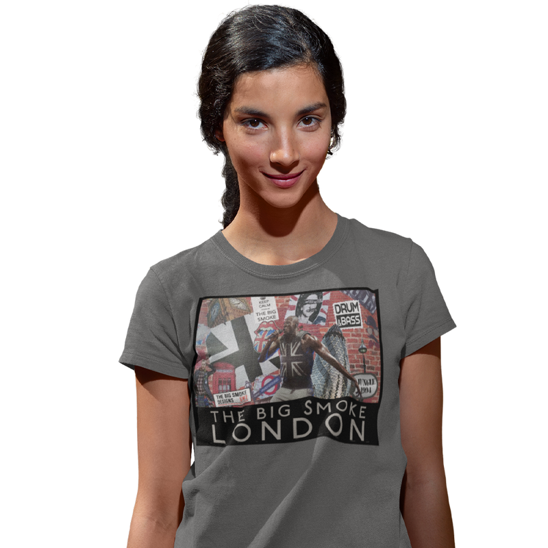 Women's Short Sleeve T-Shirt - The Big Smoke - Collage Design