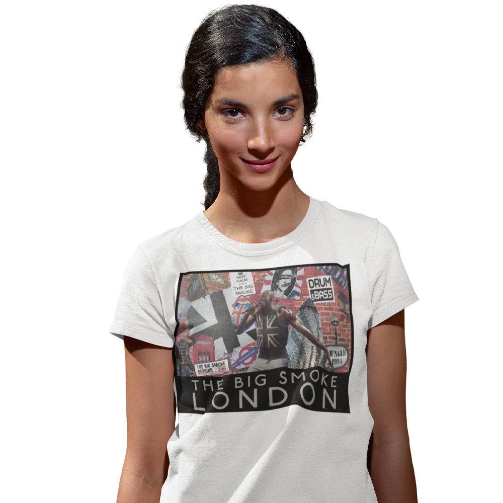 Women's Short Sleeve T-Shirt - The Big Smoke - Collage Design