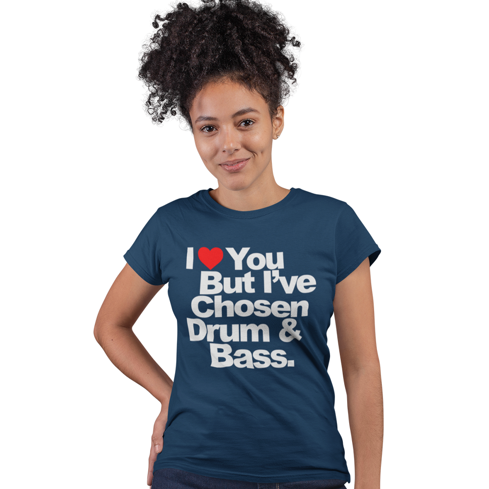 Unisex Heavyweight T Shirt - I Love You But I Have Chosen Drum and Bass