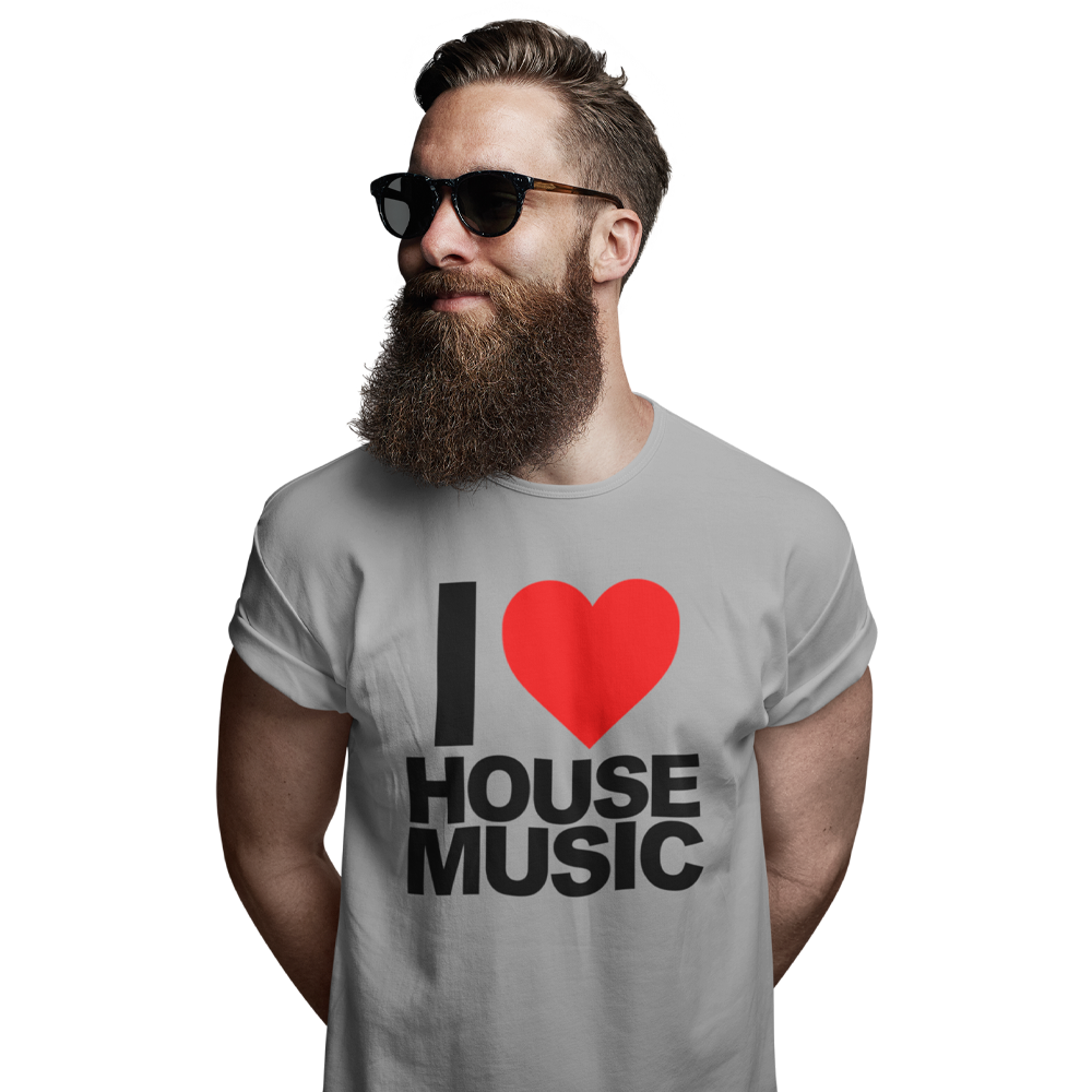 Unisex Heavyweight T Shirt - I Love House Music