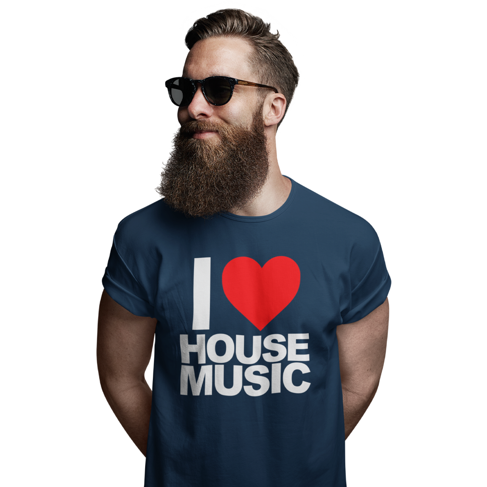 Unisex Heavyweight T Shirt - I Love House Music