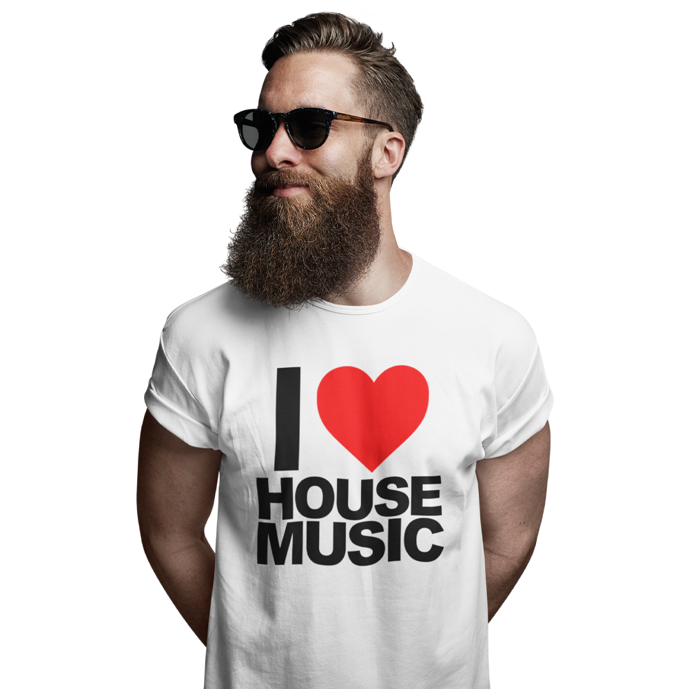 Unisex Heavyweight T Shirt - I Love House Music
