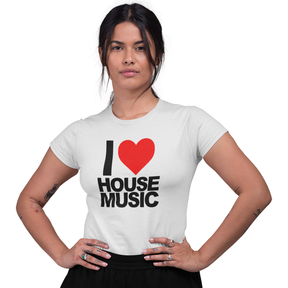 Women's Short Sleeve T-Shirt - I Love House Music
