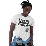 Unisex Heavyweight T Shirt - Original Blue Print