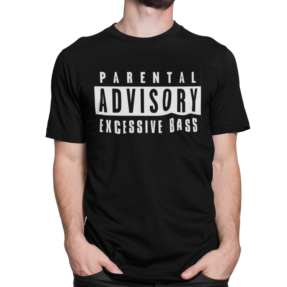 Unisex Heavyweight T Shirt - Parental Advisory Excessive Bass