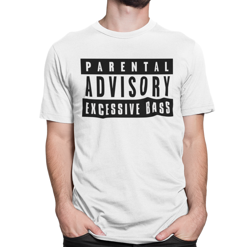 Unisex Heavyweight T Shirt - Parental Advisory Excessive Bass