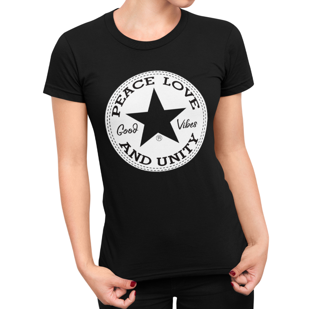 Unisex Heavyweight T Shirt - Peace, Love, Unity - Good Vibes