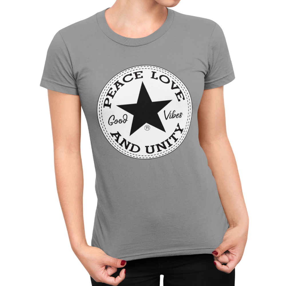 Unisex Heavyweight T Shirt - Peace, Love, Unity - Good Vibes