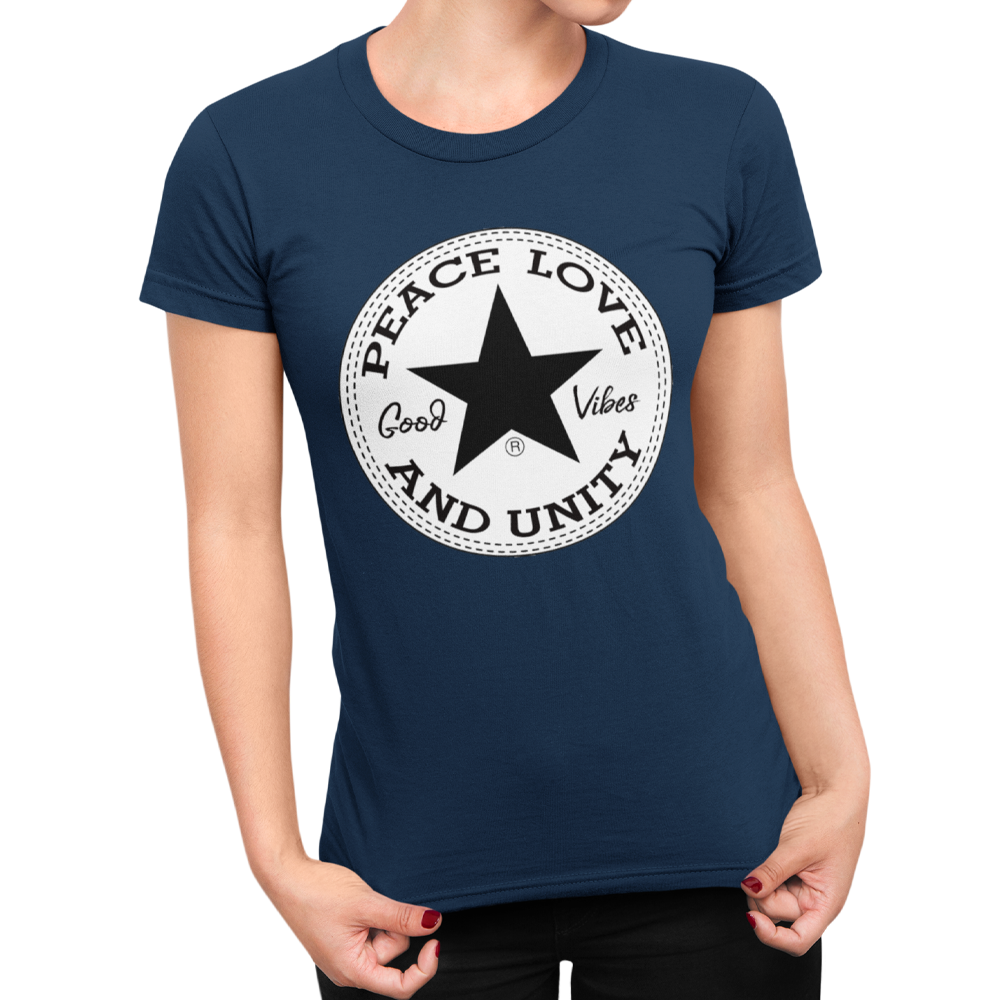 Unisex Heavyweight T Shirt - Peace, Love, Unity - Good Vibes
