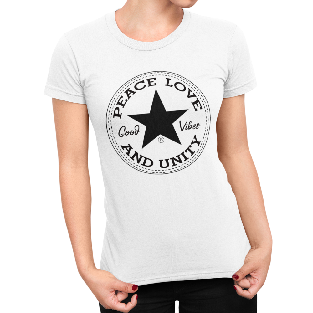 Unisex Heavyweight T Shirt - Peace, Love, Unity - Good Vibes