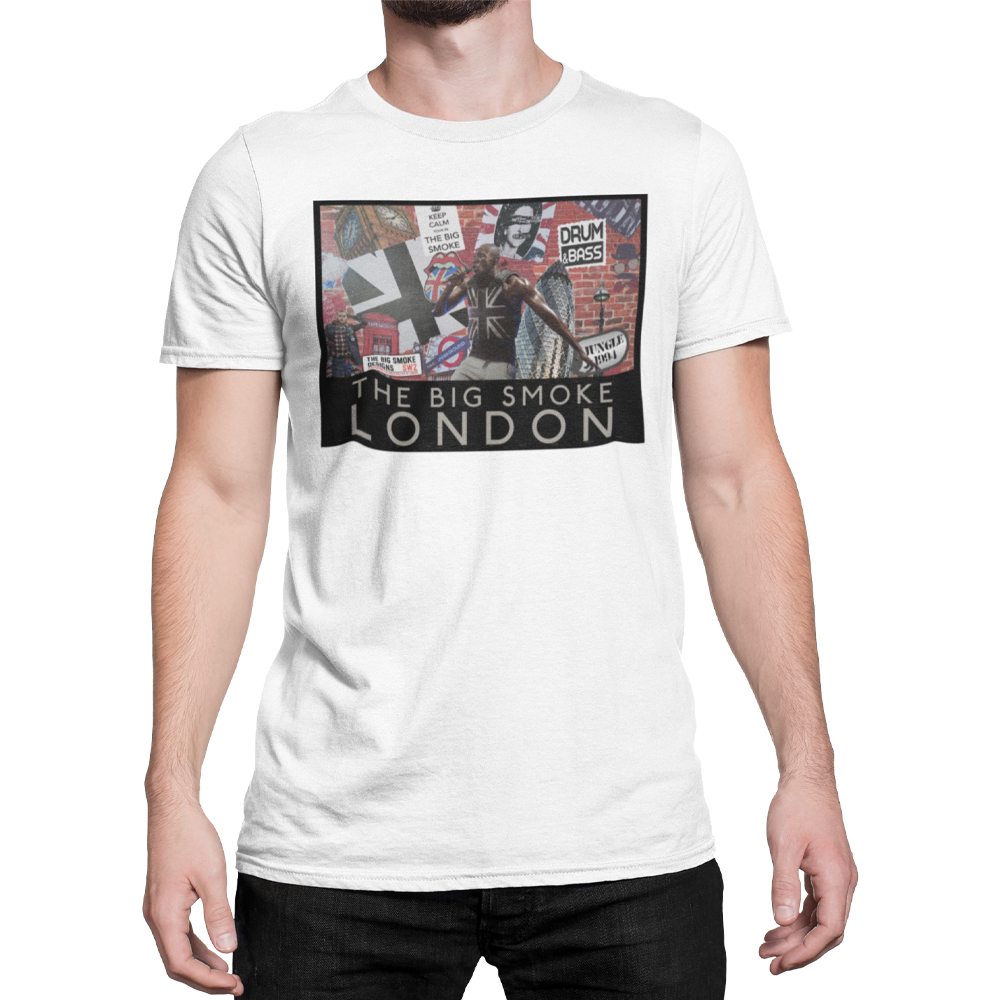 Unisex Heavyweight T Shirt - The Big Smoke "London Collage Design"