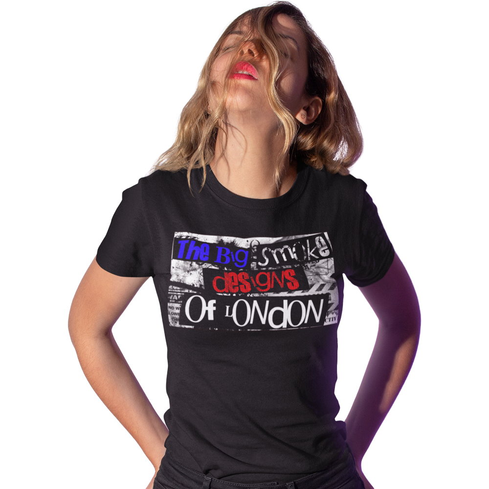 Women's Short Sleeve T Shirt - The Big Smoke - Punk Design