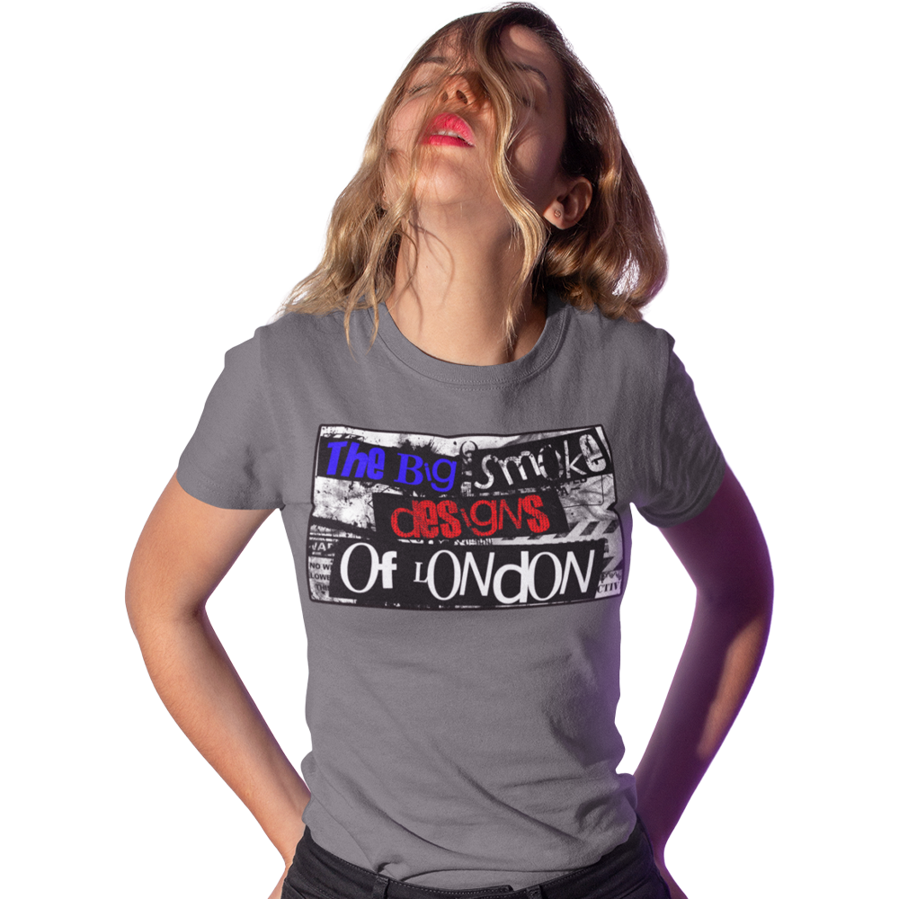 Women's Short Sleeve T Shirt - The Big Smoke - Punk Design
