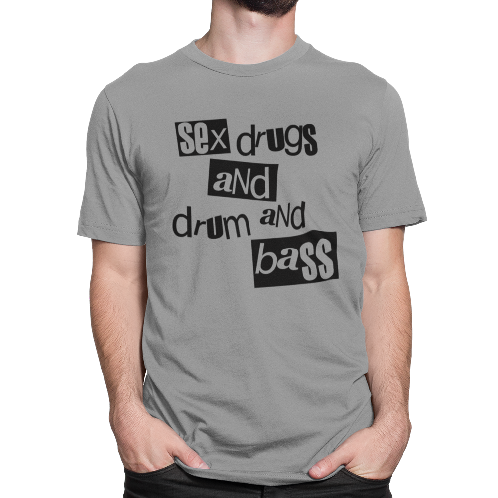 Unisex Heavyweight T Shirt - Sex, Drugs, and Drum and Bass