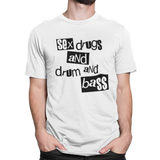 Unisex Heavyweight T Shirt - Sex, Drugs, and Drum and Bass