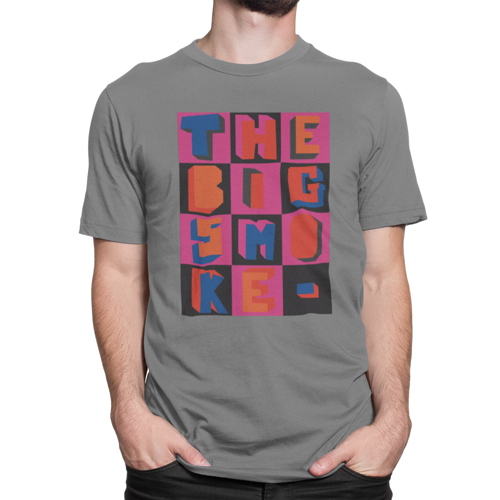 Unisex Heavyweight T Shirt - The Big Smoke "3D Block Design"