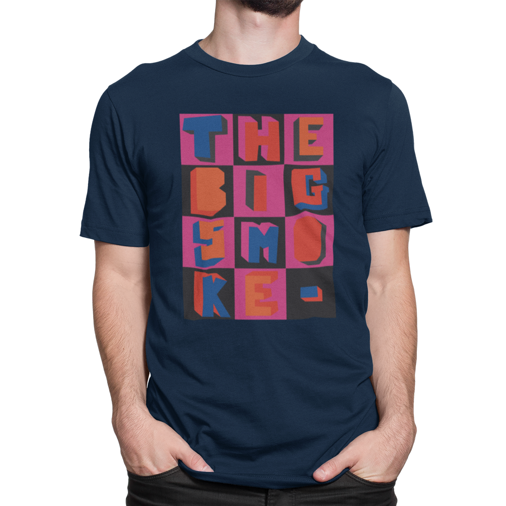 Unisex Heavyweight T Shirt - The Big Smoke "3D Block Design"