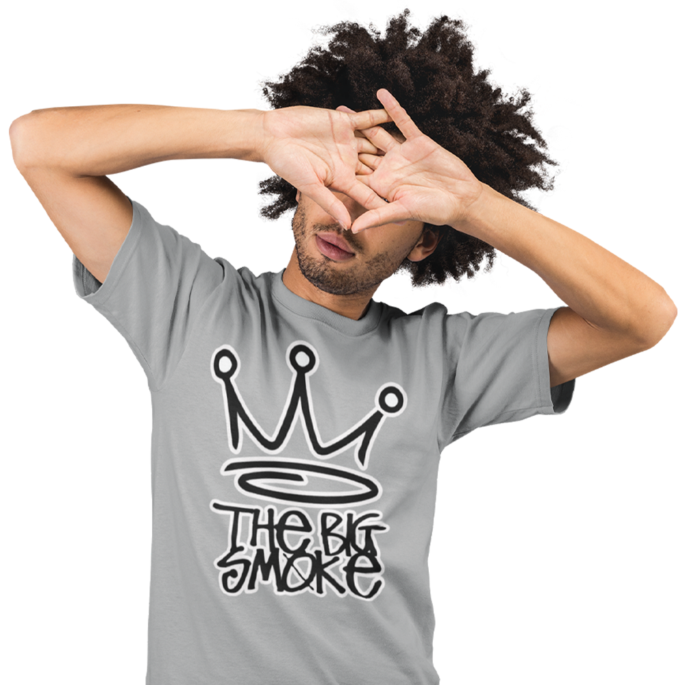 Unisex Heavyweight T Shirt - The Big Smoke "Crown Design"