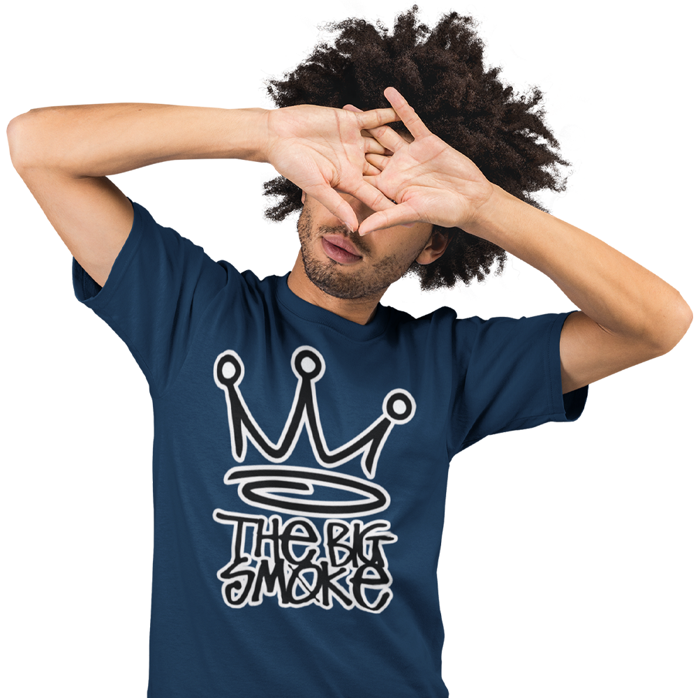Unisex Heavyweight T Shirt - The Big Smoke "Crown Design"