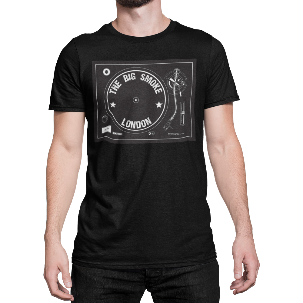Unisex Heavyweight T Shirt - The Big Smoke "Turntable Design"