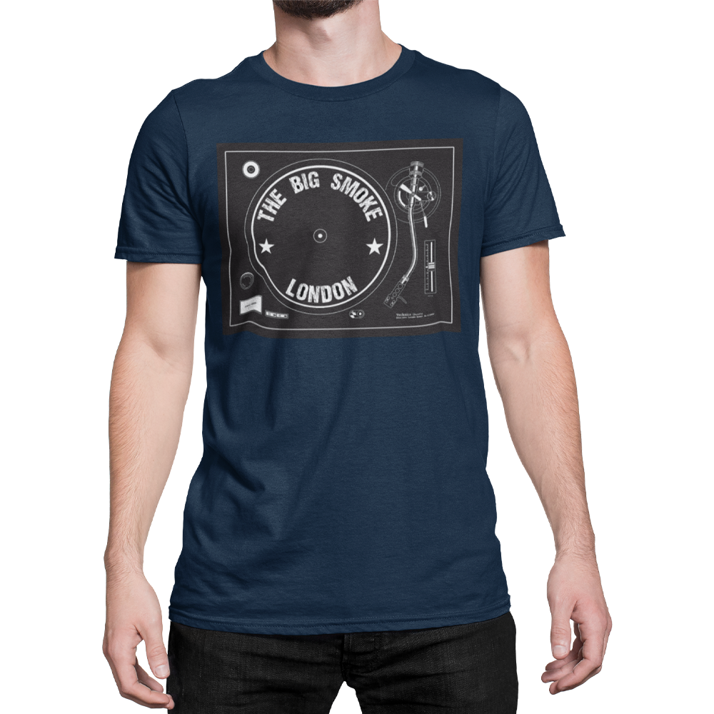 Unisex Heavyweight T Shirt - The Big Smoke "Turntable Design"