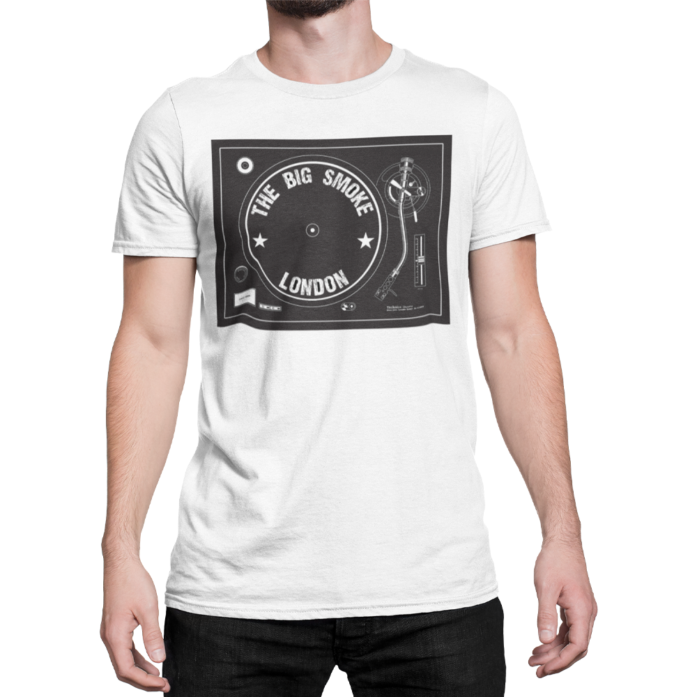 Unisex Heavyweight T Shirt - The Big Smoke "Turntable Design"