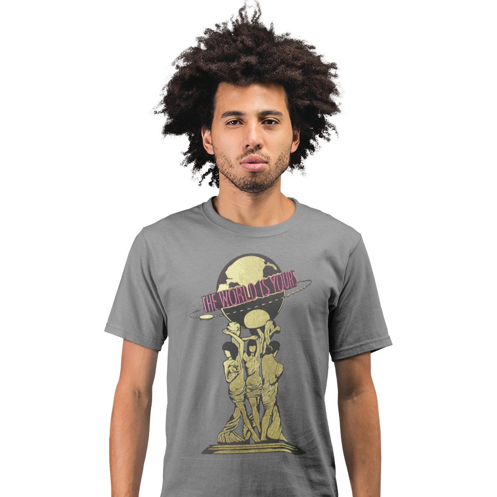 Unisex Heavyweight T Shirt - The World Is Yours