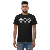 Unisex Heavyweight T Shirt - Peace, Love, Jungle