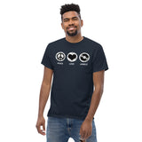 Unisex Heavyweight T Shirt - Peace, Love, Jungle