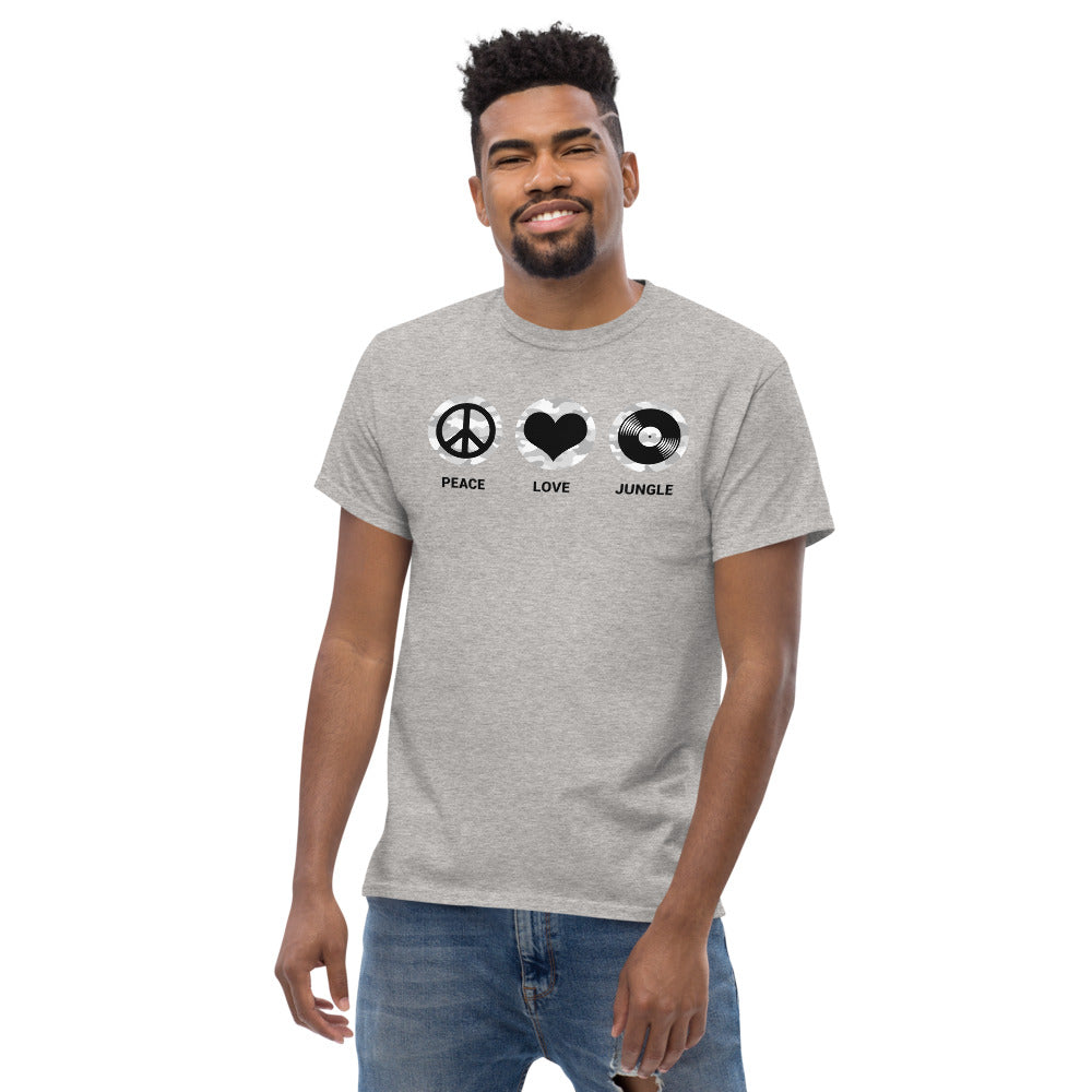 Unisex Heavyweight T Shirt - Peace, Love, Jungle