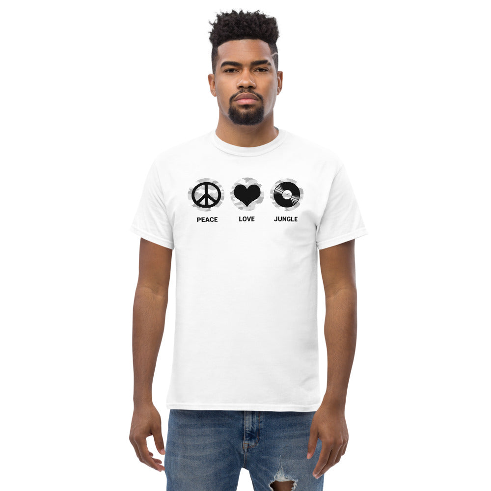 Unisex Heavyweight T Shirt - Peace, Love, Jungle