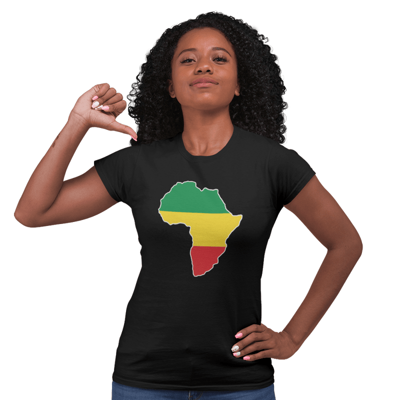 Unisex Heavyweight T Shirt - Africa (Red, Yellow, Green)