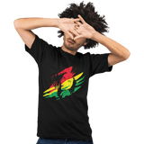 Unisex Heavyweight T Shirt - Bob Marley (Red, Yellow, Green)
