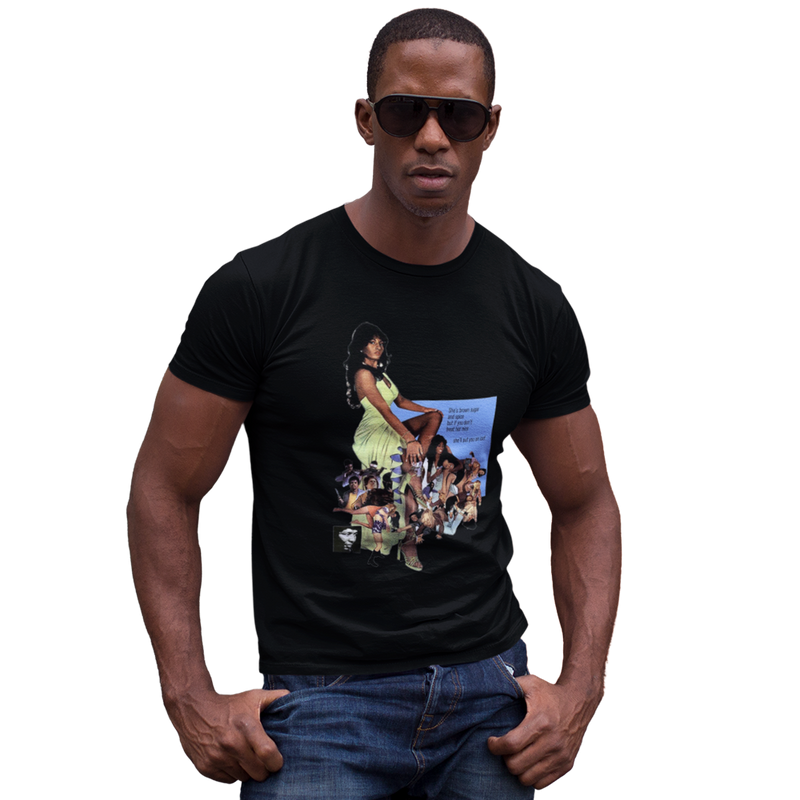 Men's heavyweight T Shirt - The Big Smoke Foxy Brown Design