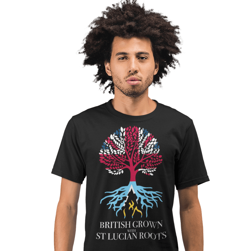 Unisex Heavyweight T Shirt - British Grown with St Lucian Roots