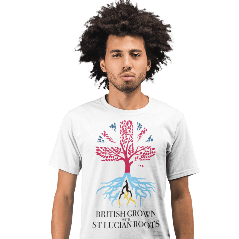 Unisex Heavyweight T Shirt - British Grown with St Lucian Roots