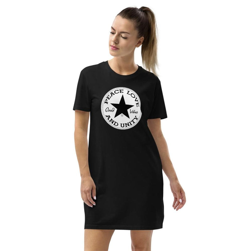 Organic Cotton T Shirt Dress - Peace Love & Unity