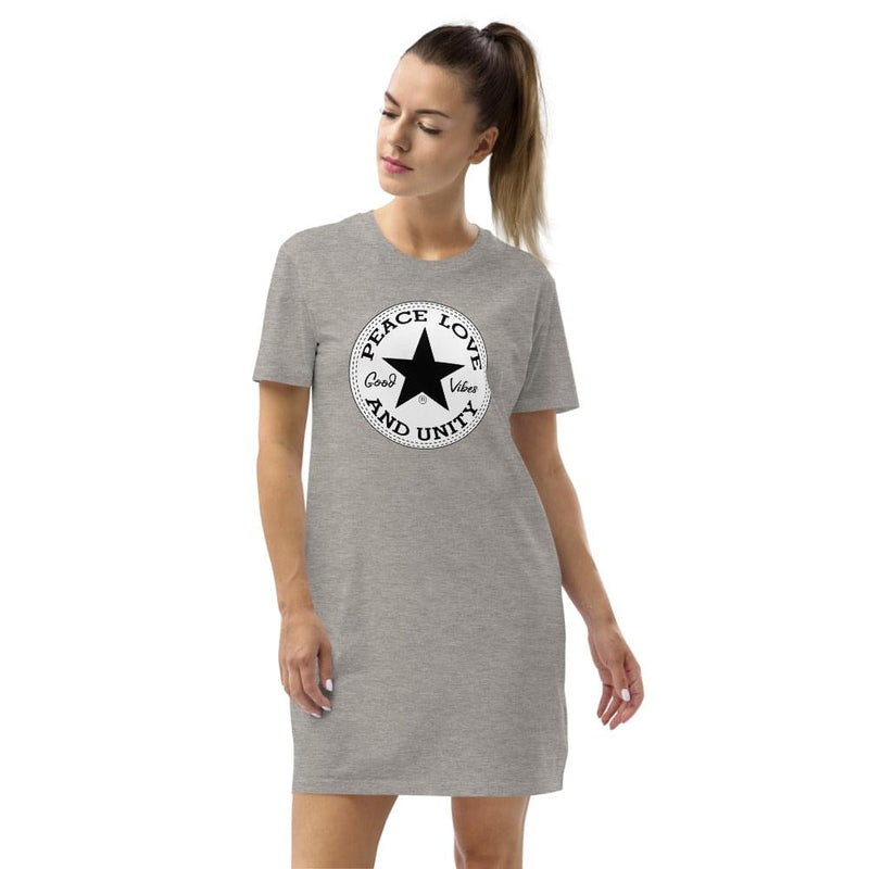 Organic Cotton T Shirt Dress - Peace Love & Unity