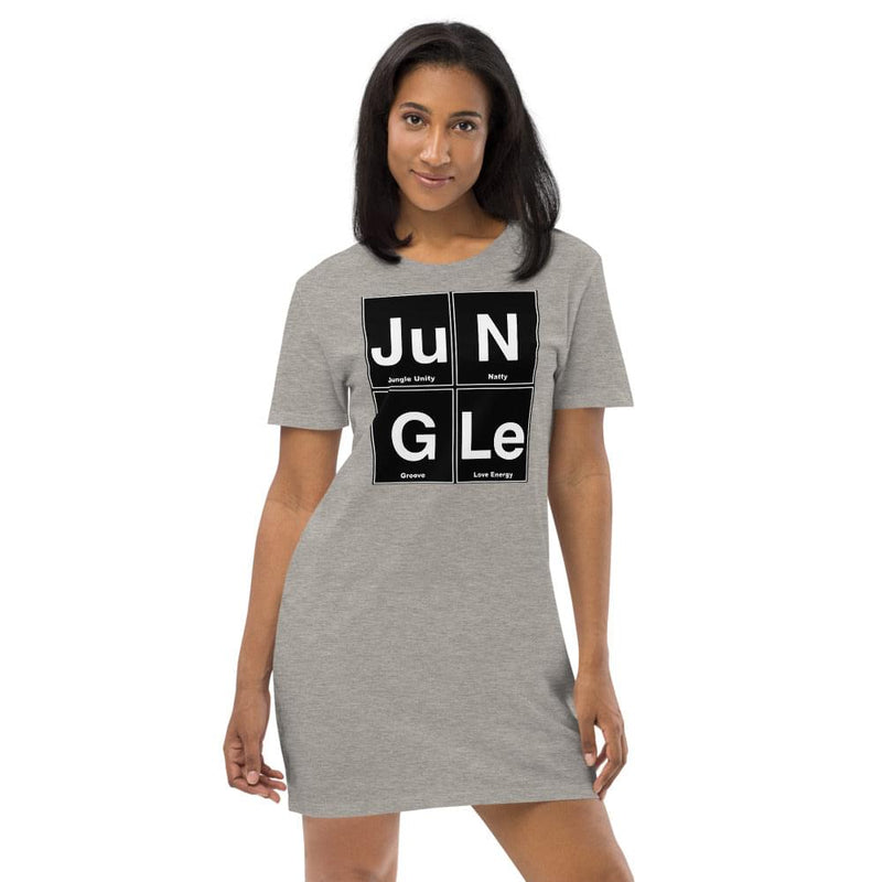 Organic Cotton T Shirt Dress - Jungle Elements