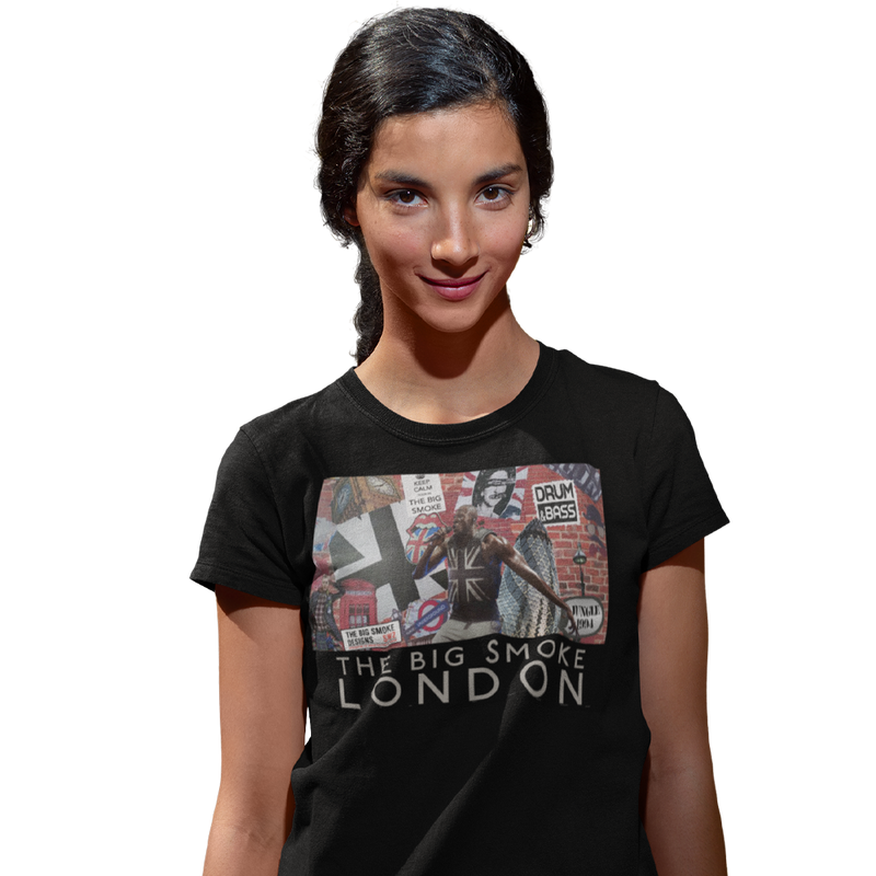 Women's Short Sleeve T-Shirt - The Big Smoke - Collage Design