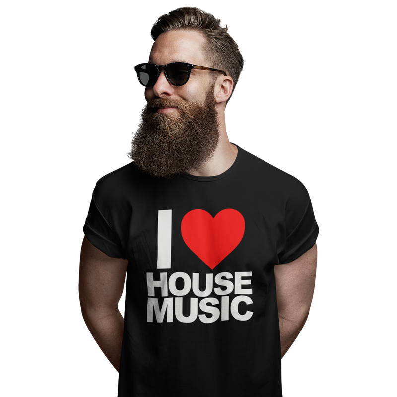 Unisex Heavyweight T Shirt - I Love House Music