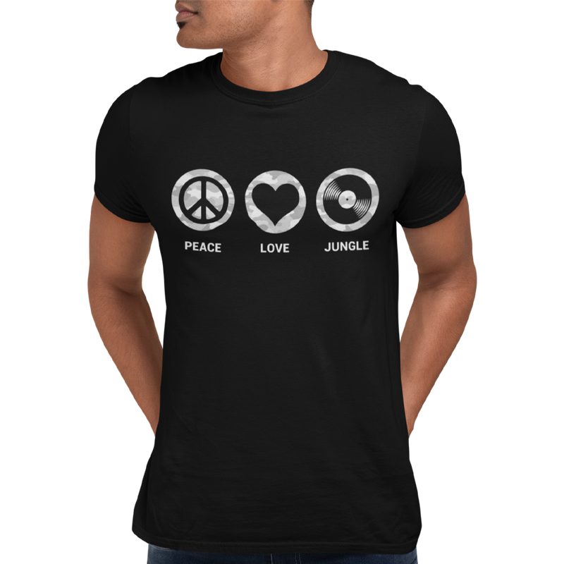 Unisex Heavyweight T Shirt - Peace, Love, Jungle