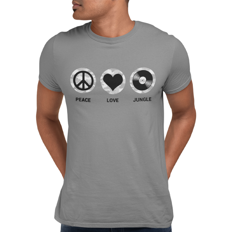 Unisex Heavyweight T Shirt - Peace, Love, Jungle