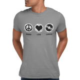 Unisex Heavyweight T Shirt - Peace, Love, Jungle