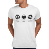 Unisex Heavyweight T Shirt - Peace, Love, Jungle