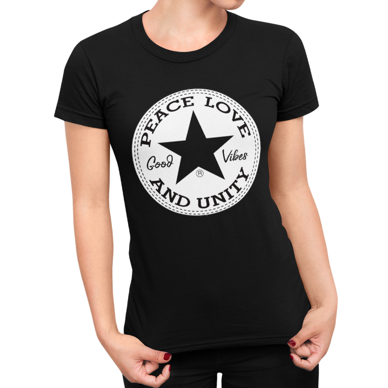 Unisex Heavyweight T Shirt - Peace, Love, Unity - Good Vibes