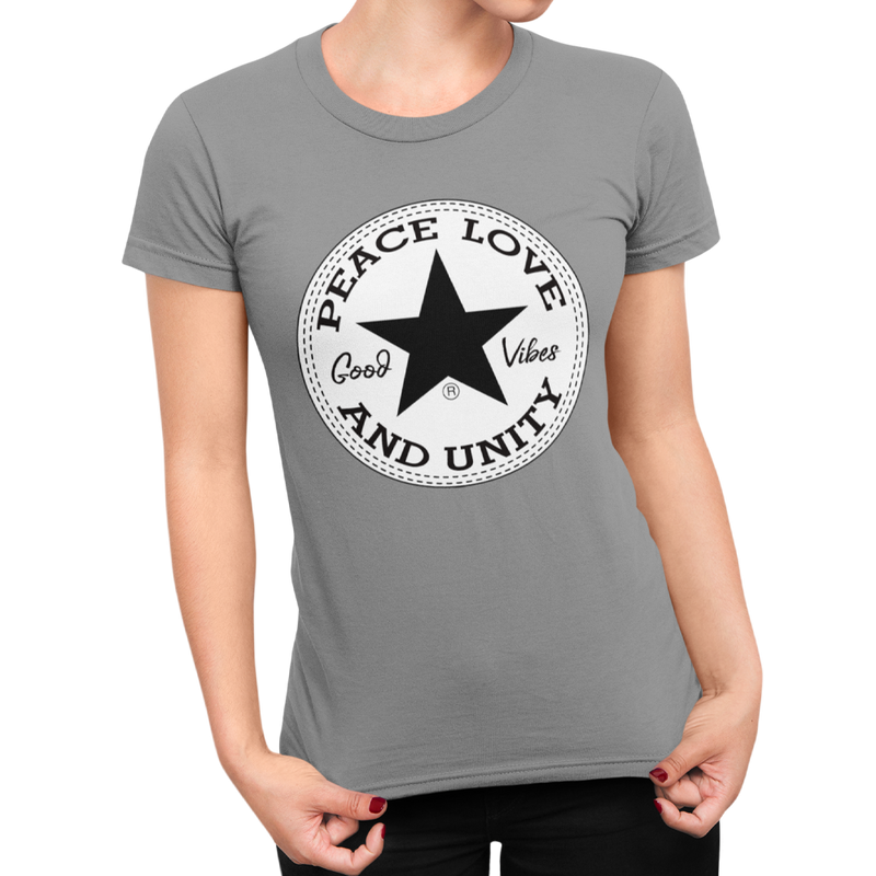 Unisex Heavyweight T Shirt - Peace, Love, Unity - Good Vibes